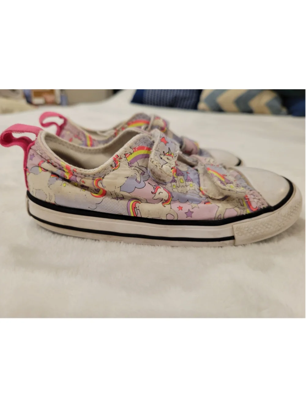 Converse All Star Toddler Unicorn Rainbow Velcro Low Top Sneakers Size 10